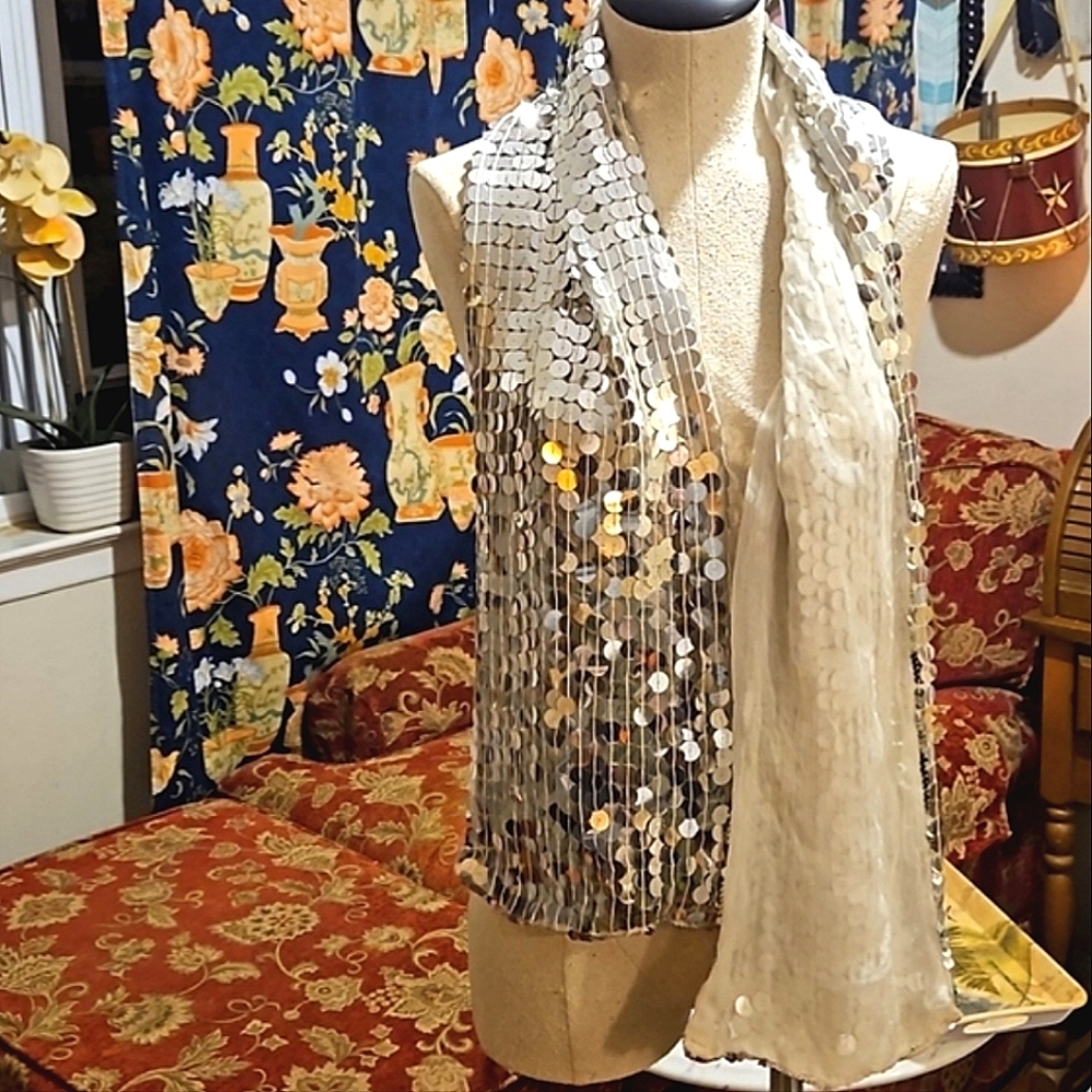 FINAL Oscar De La Renta Vtg 100% Rayon Lined Vintage luxery scarf no flaws India